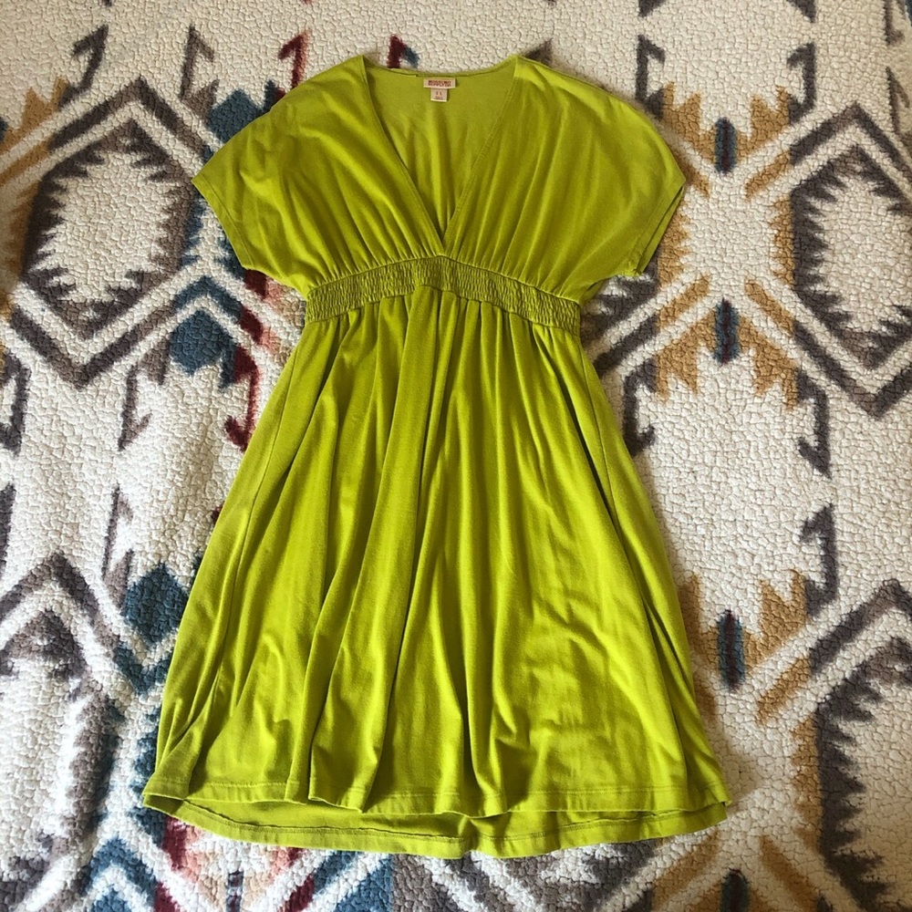 Green flowy dress, size large